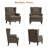 Upholsterd Wingback Armchair-1261615287