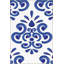 Tapis bleu tissé brodé à la machine-1046721773