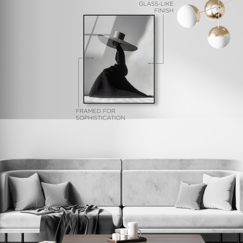 Monumental Modesty I High-Gloss Frameless Acrylic Glass Wall Art Fashion Print by Oliver Gal, Ready to Hang, 16 x 20
