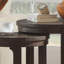 Ensemble de tables basses rondes rondes rondes 24 pouces 24PC, table d'appoint de style rustique Mid-Century, table de bout pour salon, bureau, appartement, brun foncé-561423638