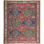 Hand-Knotted High-Quality Red and Blue Area Rug