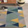 Sandin Geometric Hand-Tufted Wool Teal/Navy/Yellow/Gray Area Rug