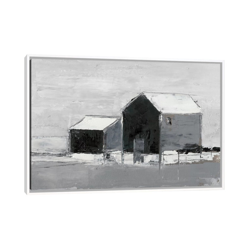 «Dynamic Barn II» par Ethan Harper - reproduction d'art, H 18 po x l 26 po x P 1,5 po, Pas de tapis, Toile blanche encadrée