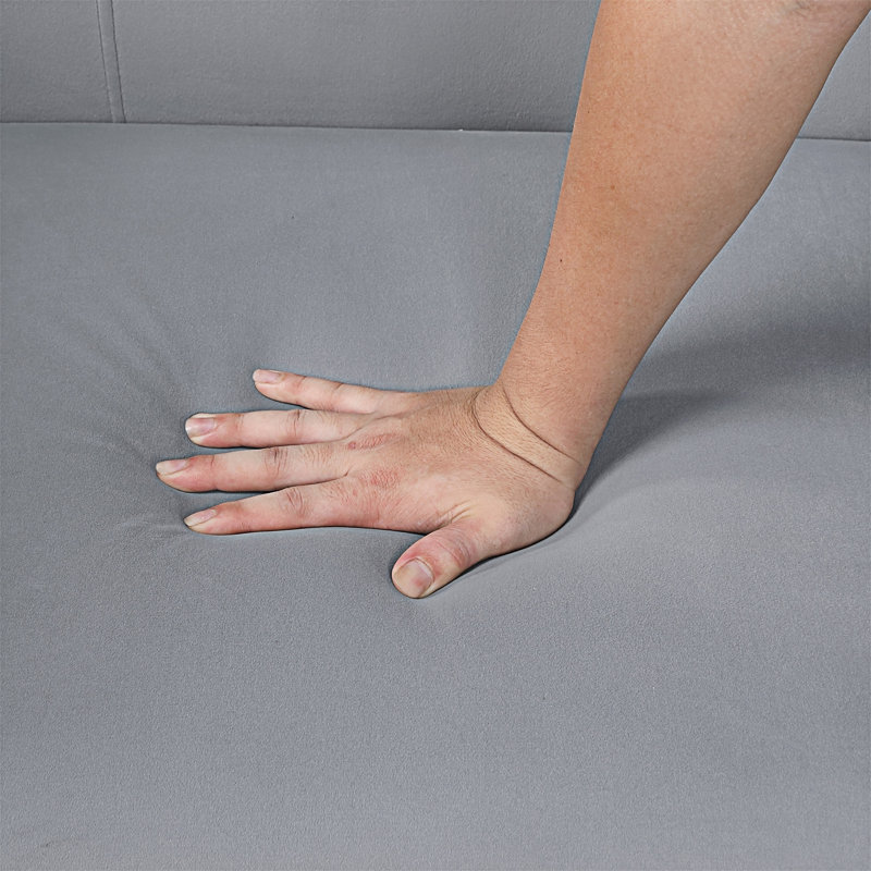 Chaise d'appoint rembourrée et capitonnée, Gris