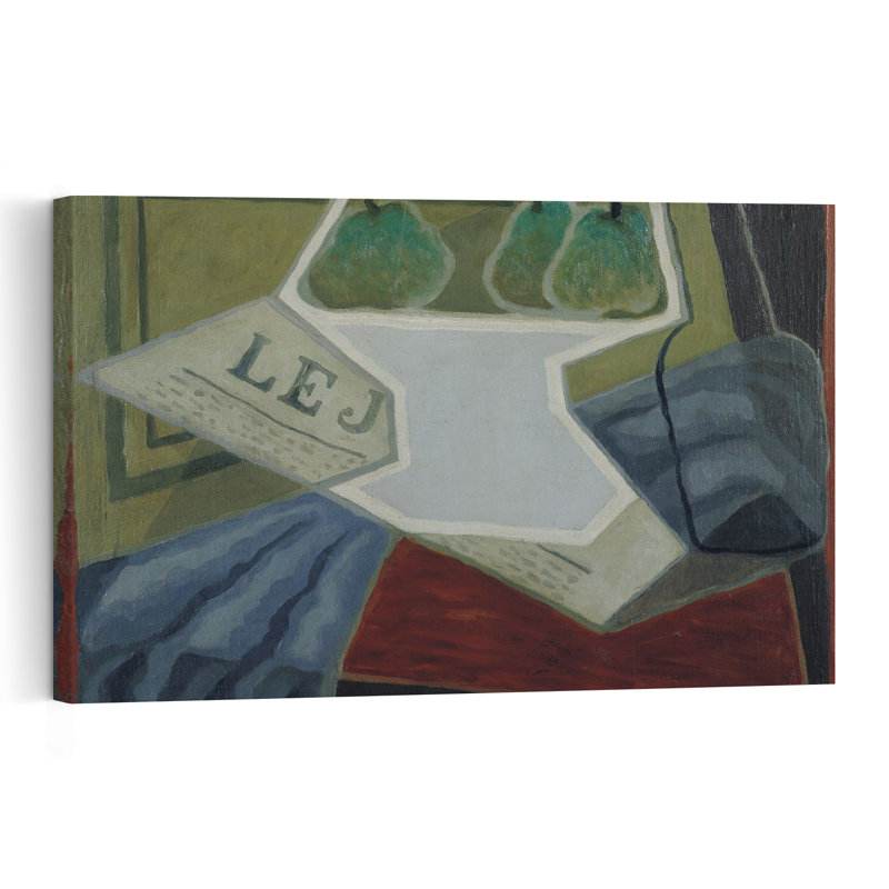 La coupe de fruits, estampe d'art mural abstrait contemporain de 1925-1927, H 32 po x l 48 po