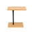Bamboo Couch Tray Table Height Adjustable C-Shaped End Table with Slots 2 Tier Sofa Side Table