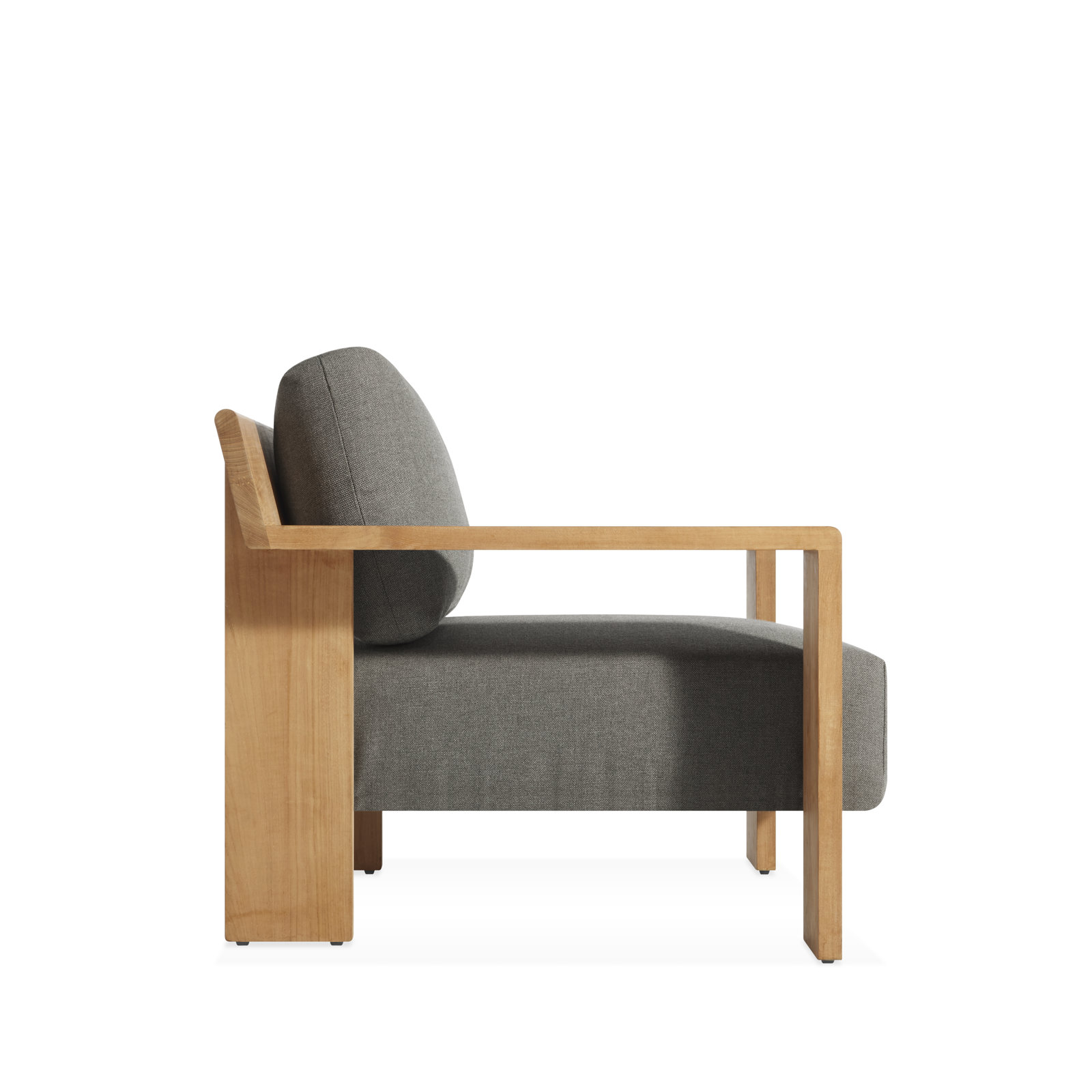 Ridge Teak Outdoor Lounge Chair, Toohey Charcoal