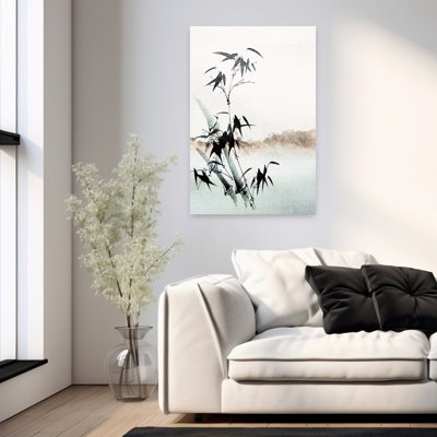 Contemporary Art Contemporary Elegant Minimalist Bamboo Nature Wall Art by Treechild - Wrapped Canvas Print
