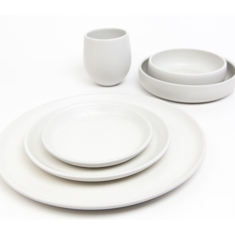 Borgen Stoneware Dinnerware Set, Chalk