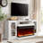 70" TV Stand for TVs up to 80" with Fireplace Included-1265574962