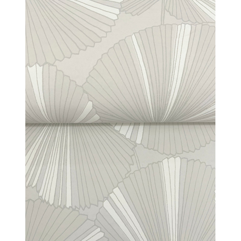 Papier peint Layered Spa Lily Pads, Gris