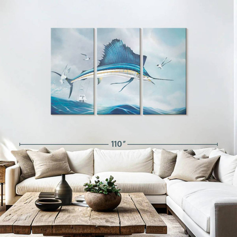 Blue Marlin, 48" H x 74" W