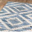 Tapis bleu en coton tissé à la main à motif géométrique California-25664591