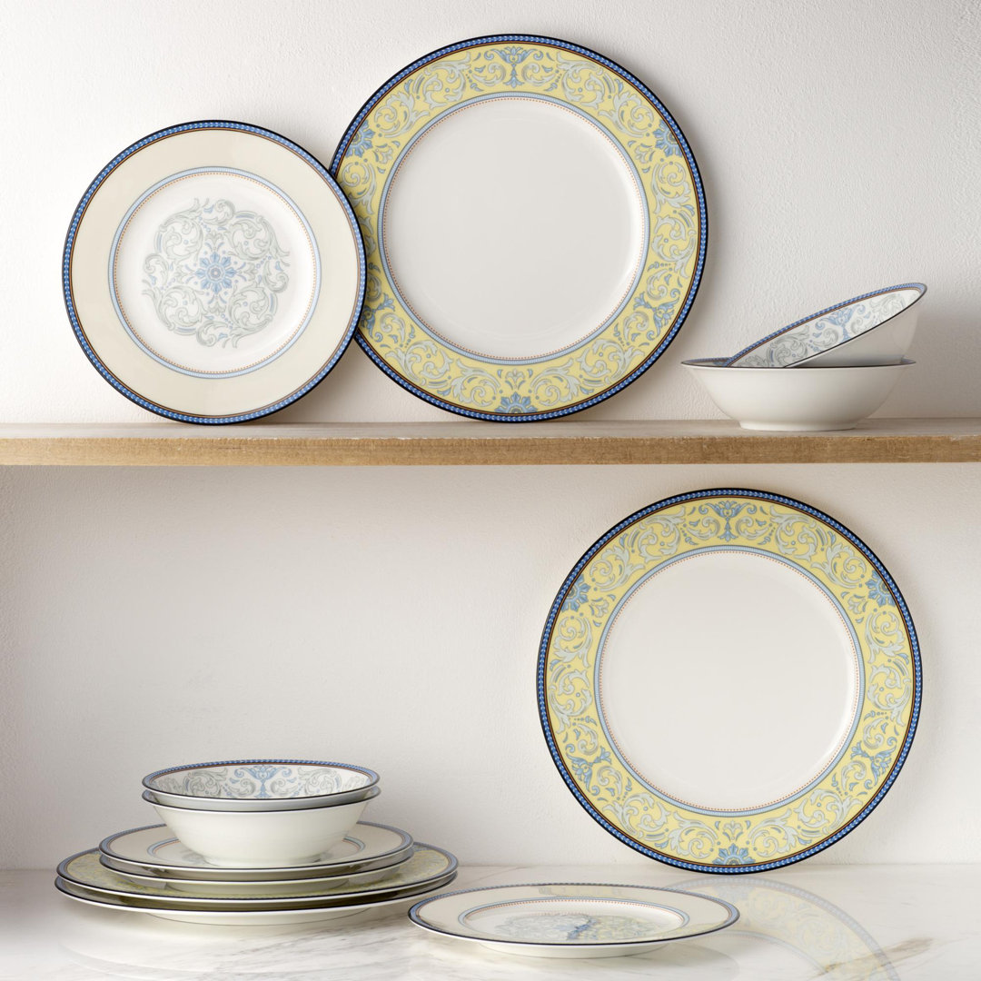 Noritake Menorca Palace 12-Piece Dinnerware Set, Service for 4 Noritake