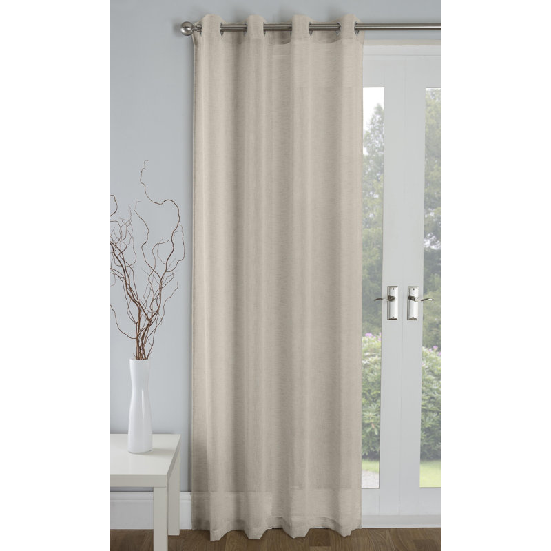 Brundage Sheer Curtain Single Panel, 138 W x 137 D cm, Natural