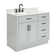 Jameal 42'' Solid Wood Single Bathroom Vanity with 0.75'' Carrara Marble Top, Left Offset Rectangular Sink
