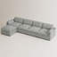 Canapé modulaire en L avec repose-pieds mobile-1843109350