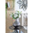 D9x10" Glass Silver Vase
