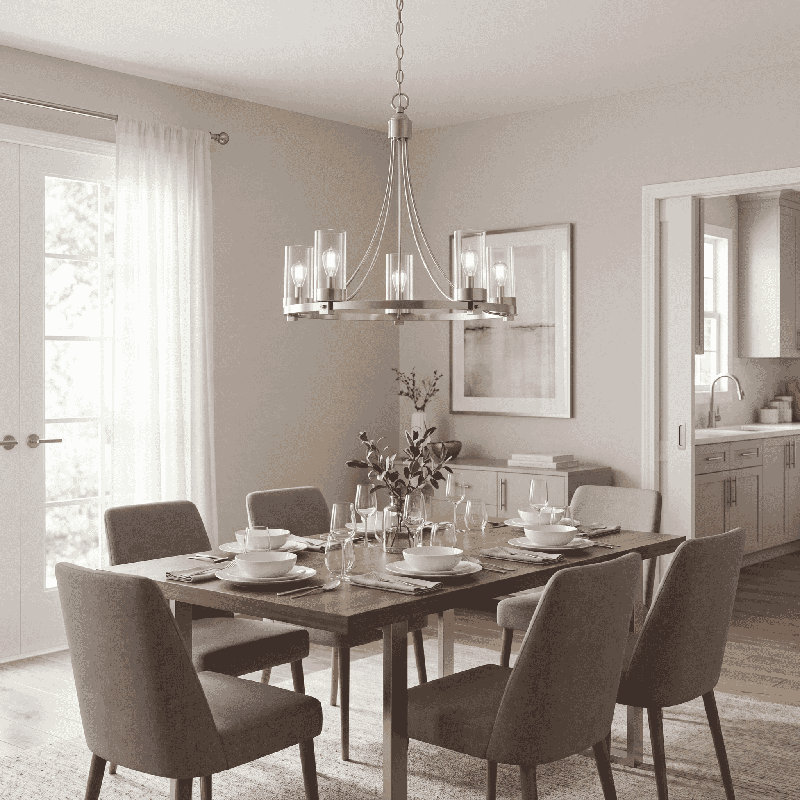 Laurie 5-Light Chandelier, Matte Black