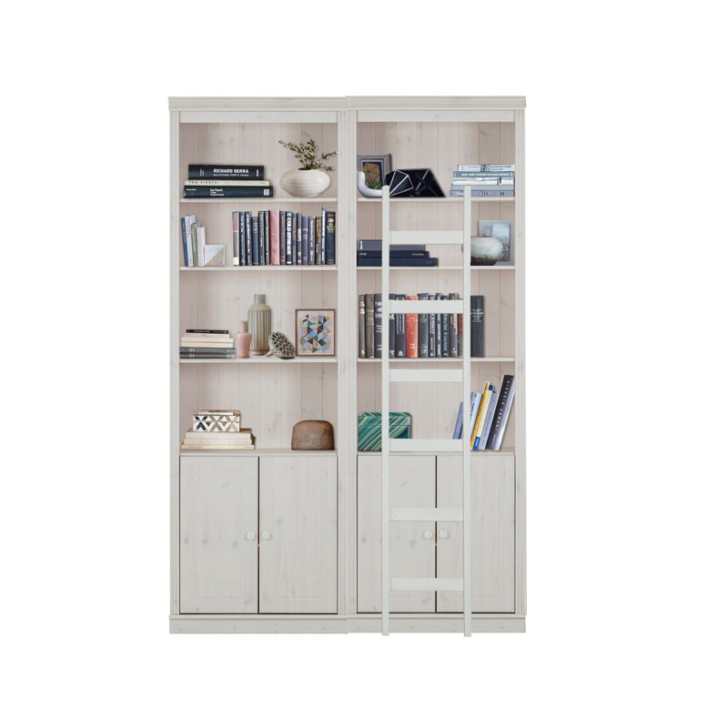 Dedrah 223cm H x 148cm W Library Bookcase, White