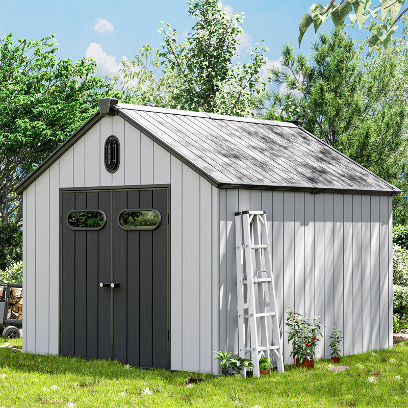 iYofe 8 ft. W x 10 ft. D Resin Storage Shed