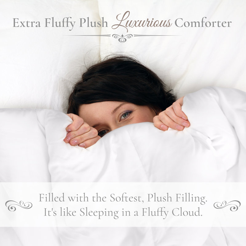 Oversized White Microfiber Queen Duvet Insert
