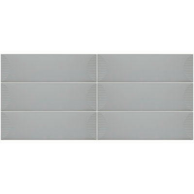 Stencil 4" x 12" Glazed Porcelain Half Moon Wall Tile (20 PC Per Carton) (5.81 SQFT Per Carton)