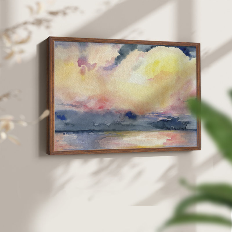 Prism Seascape III -Framed Print - Restickable, Walnut, 16" H x 20" W