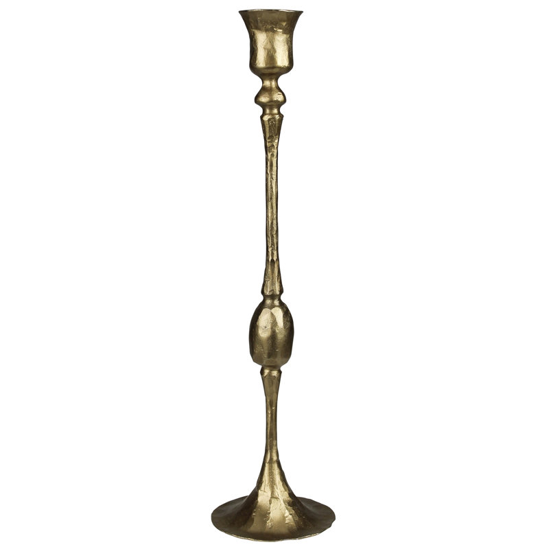 Petro Taper Holder, Brass - Petite, 14" H x 3.5" W x 3.5" D