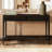 Fluted Dark Brown Console Table With 2 Function - Foyer Feature Hallway