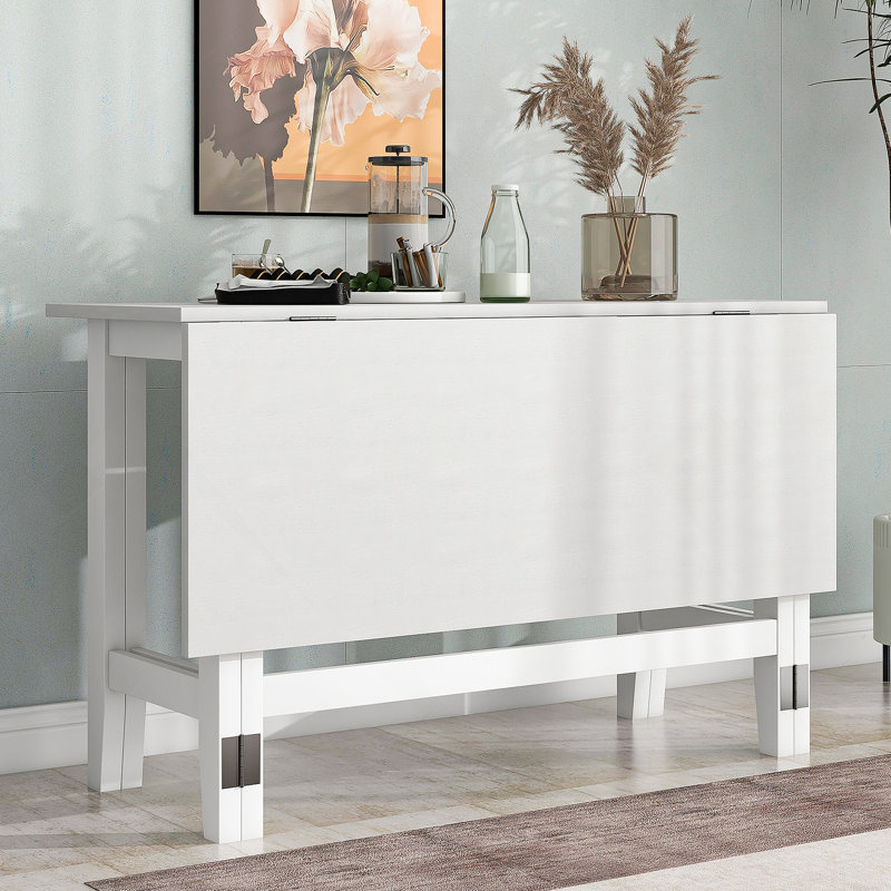 Table de salle à manger extensible Farmhouse, Blanc