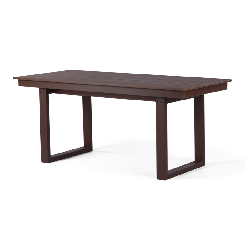 68" X 31" Rectangular Dining Table, Dark Brown