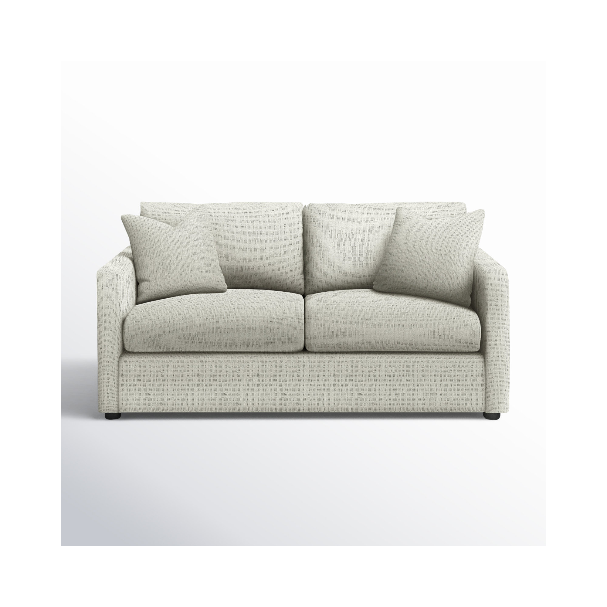 Godwin 67'' Upholstered Sleeper Sofa, Drusky Moonglow Sustain® Basketweave