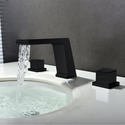 Widespread 2-handle Bathroom Faucet with Drain Assembly