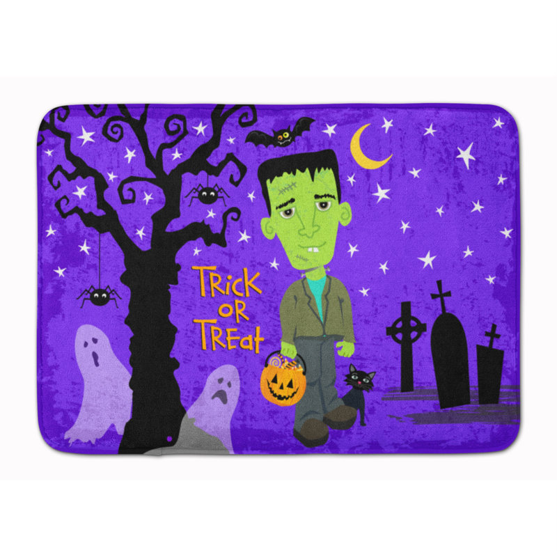 Tapis pour salle de bain en mousse à mémoire frankenstein frankie Eila