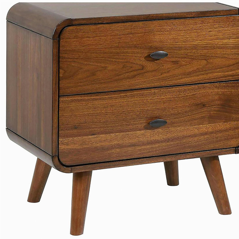 Dark Walnut 2-drawer Nightstand