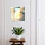 Key cabinet for wall, Opens to the right, 30x30x5, Black, Golden ocean waves in the sun, 