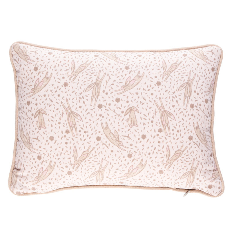 Schumacher x Marie-Chantal Rabbit Pillow, 12" H x 16" W, Blush