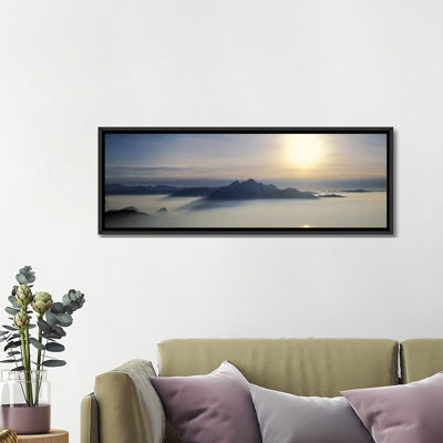 « brume environ pilatus, luzerne, suisse », reproduction de photo sur toile