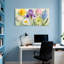 Plantes et fleurs, fleurs printanières colorées, impression sur toile-2064363877