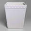 White Tufted Leather Bin