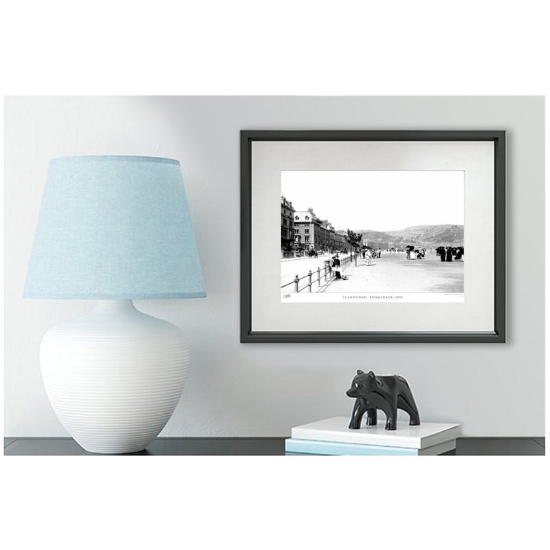 Llandudno, Promenade 1890 - Single Picture Frame Print, 40cm H x 50cm W x 2.3cm D