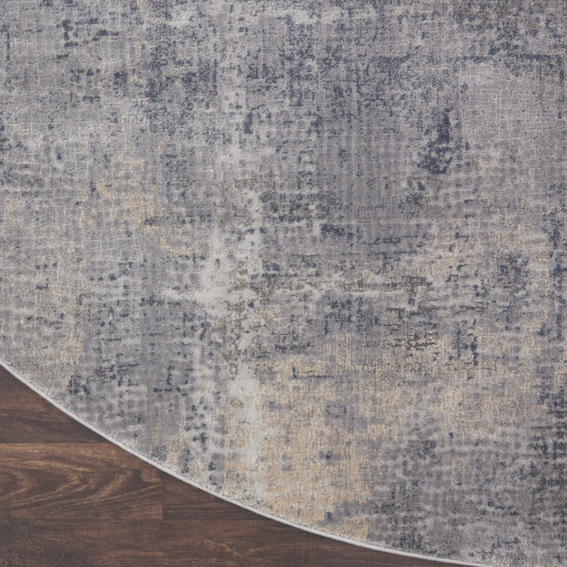 Comer Abstract Indoor Rug, Round 5'3"