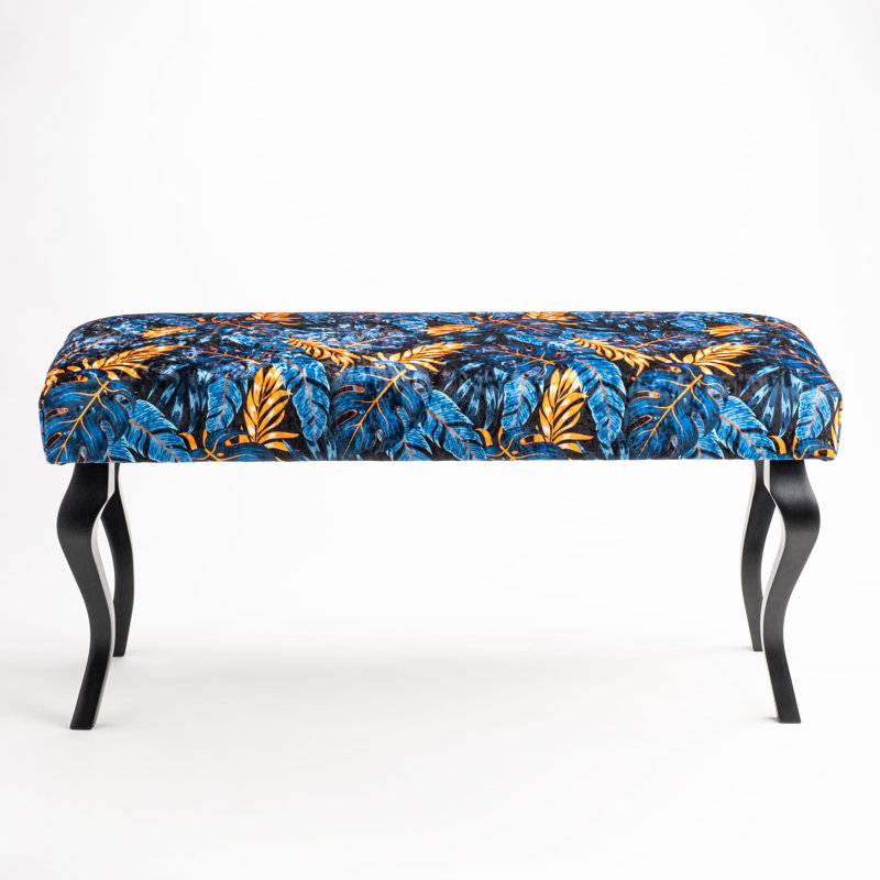 Arkport Velvet Upholstered Bench, H45 x W45 x D35cm