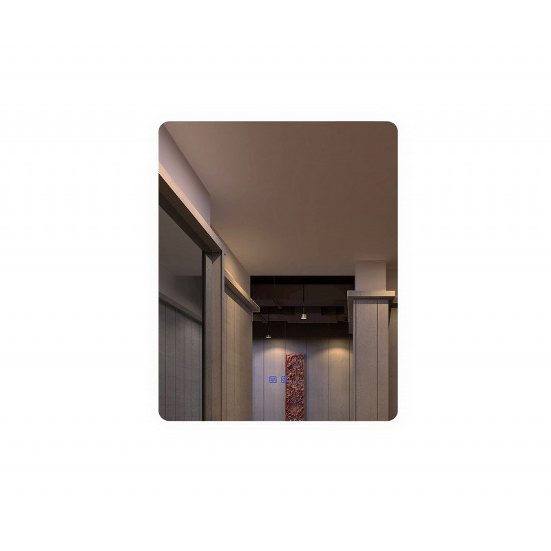 Aion, 48 po Miroir à DEL avec antibuée et boutons sur le miroir, 24 po x 32 po