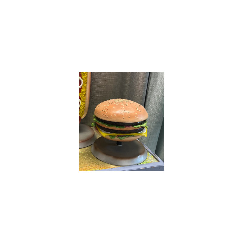 Statue double Aban Cheeseburger sur pied