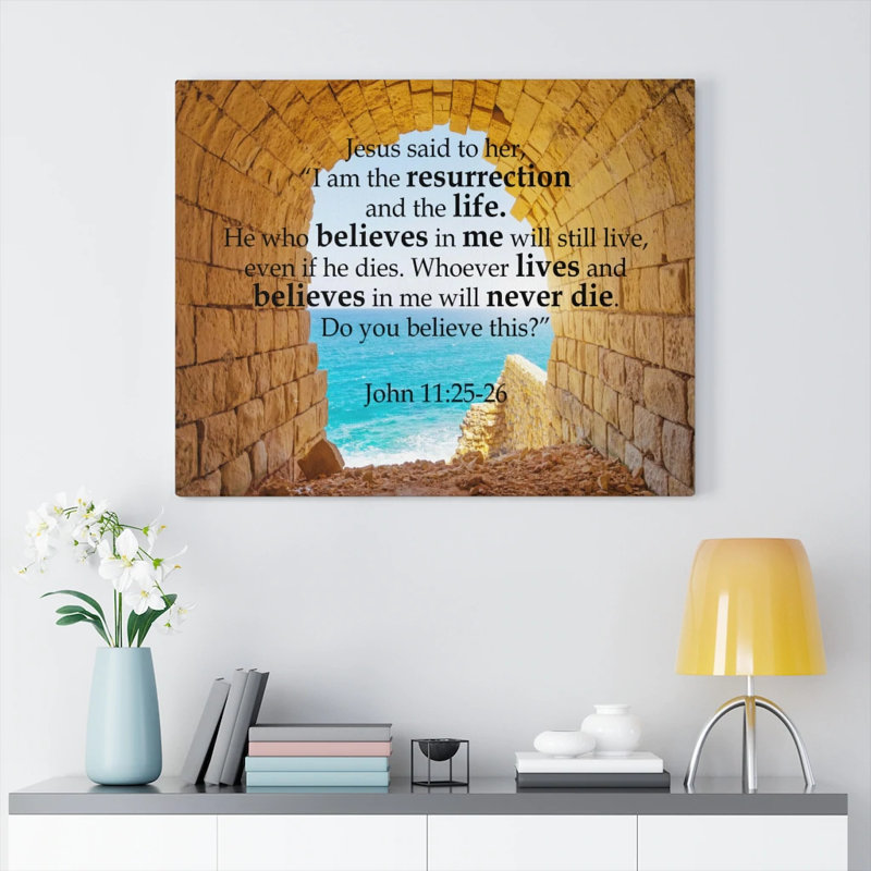I Am The Resurrection - Wrapped Canvas Print, 46cm H x 61cm W