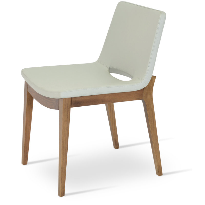 Chaise d'appoint Nevada, Similicuir gris clair