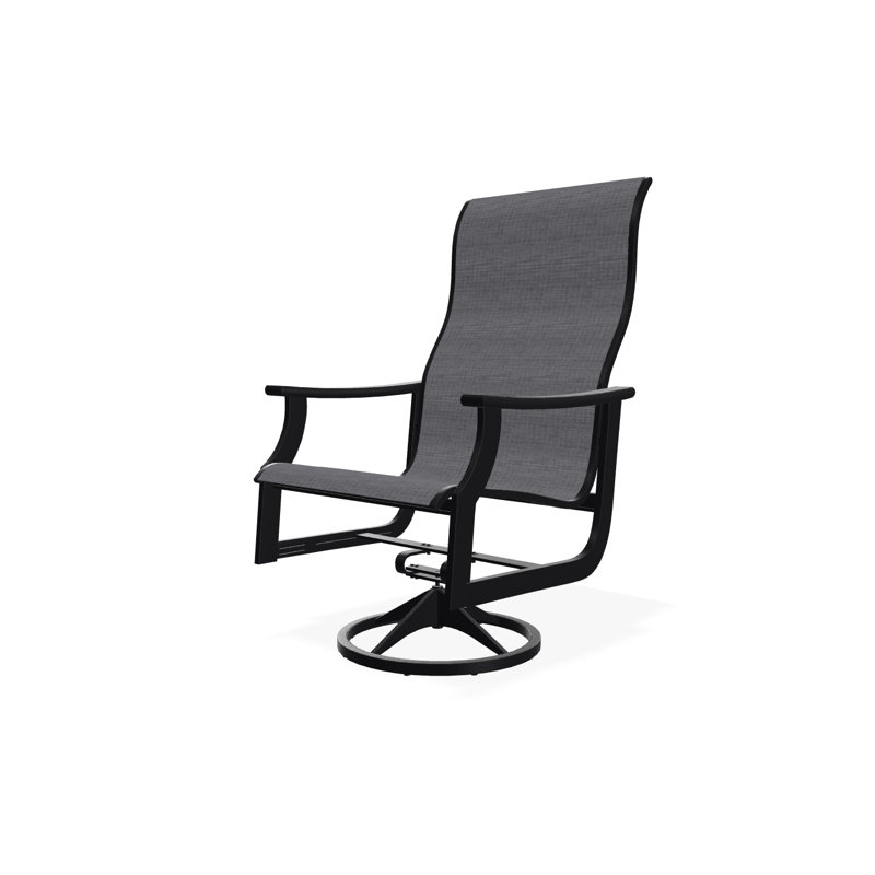 St. Catherine Polymer Outdoor Lounge Chair, Black, Augustine Shadow