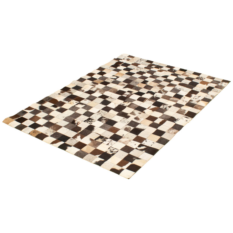 Eilene Cowhide Patchwork Indoor Rug